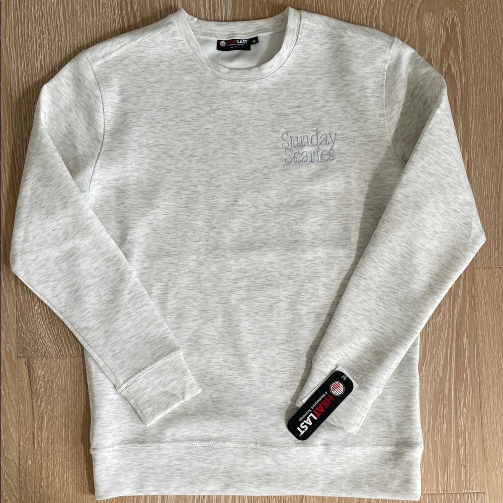New Sunday Scaries Gray Unisex Crewneck - Size Medium